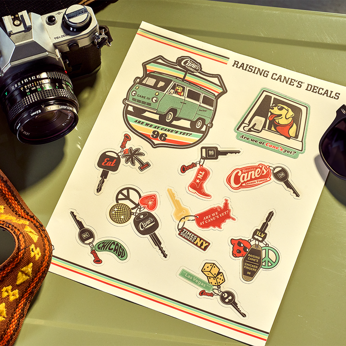 Cane's Road Trip Decals Sheet