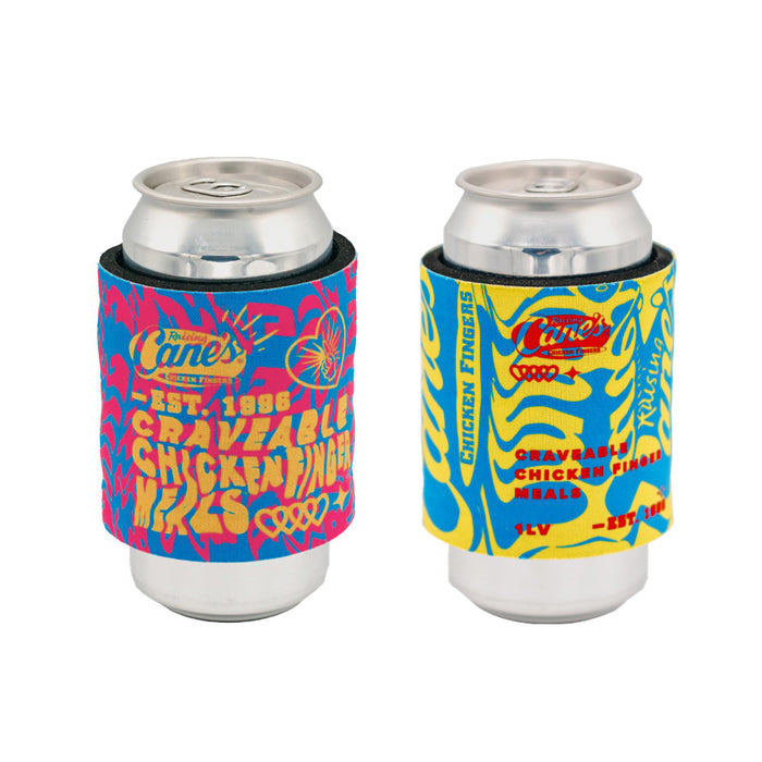 Vibrant Raising Cane’s Slap Coolie Set Wrapped Around Beverage