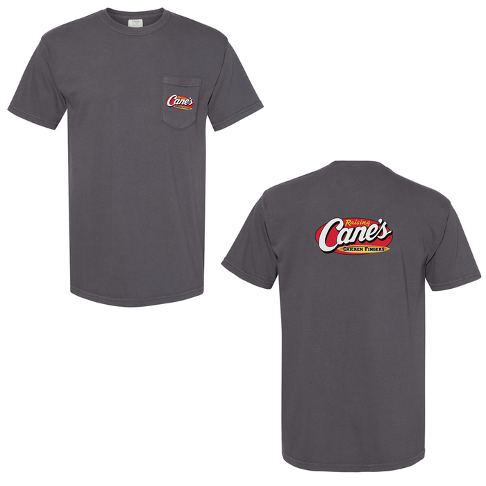 Perfect Pocket Short Sleeve Tee Front and Back in Granite