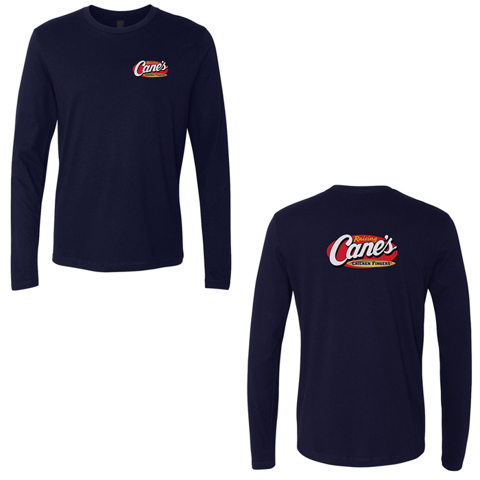 Perfect Long Sleeve Tee Front and Back in Navy