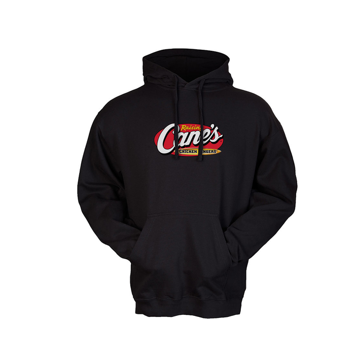 Front and Center Hooded Sweatshirt Front in Black