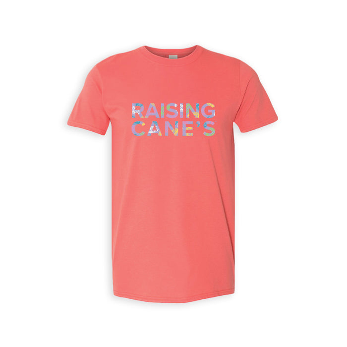 Cane's Imprint Tee in Coral
