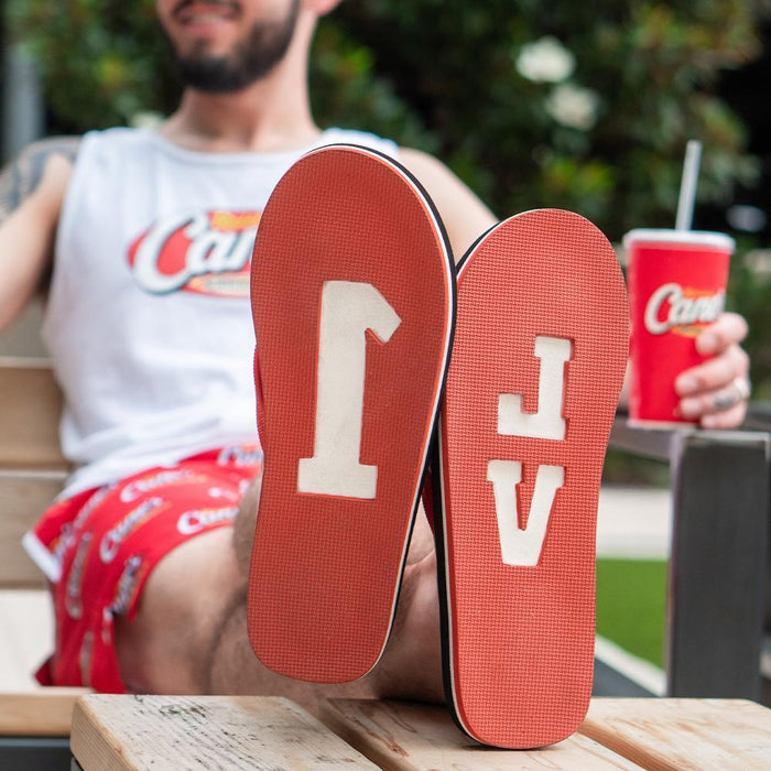 1LV Stamp Flip Flops Bottom on Model