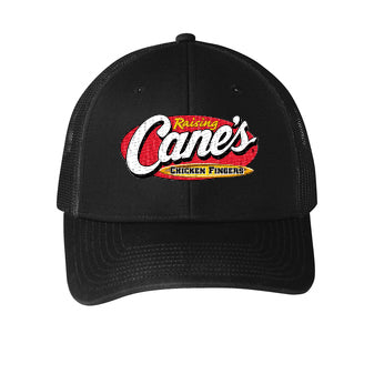 Mid-Profile Trucker Hat Front in Black