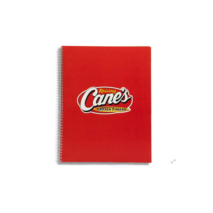 Spiral Notebook Set of 4 Front Red with Cane's Logo