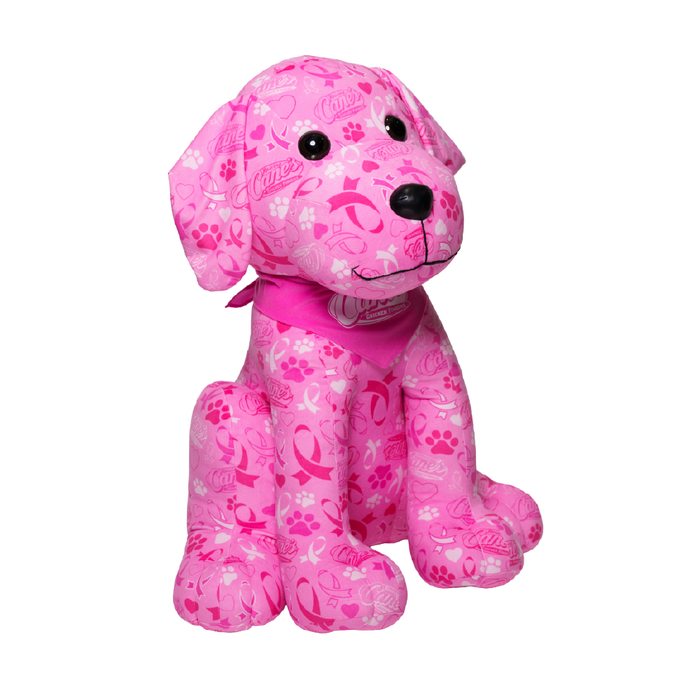 Oversized Breast Cancer Awareness Plush Puppy