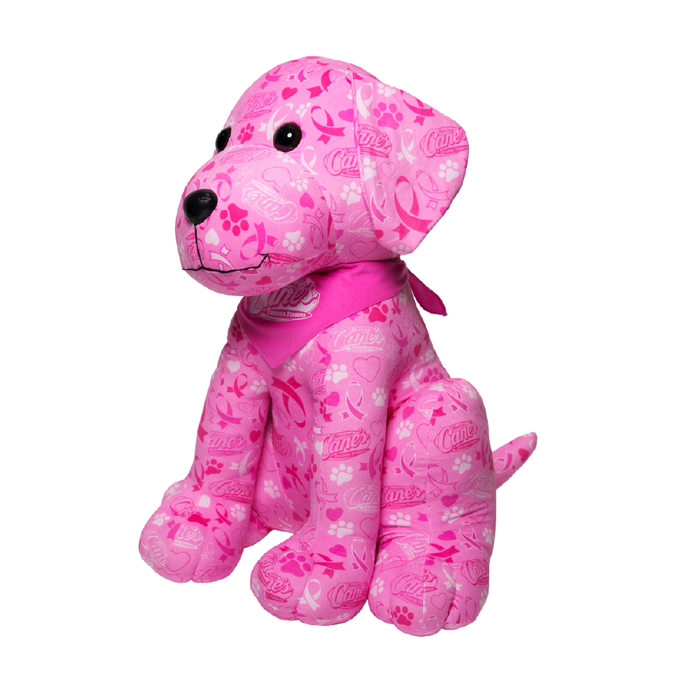 Oversized Breast Cancer Awareness Plush Puppy