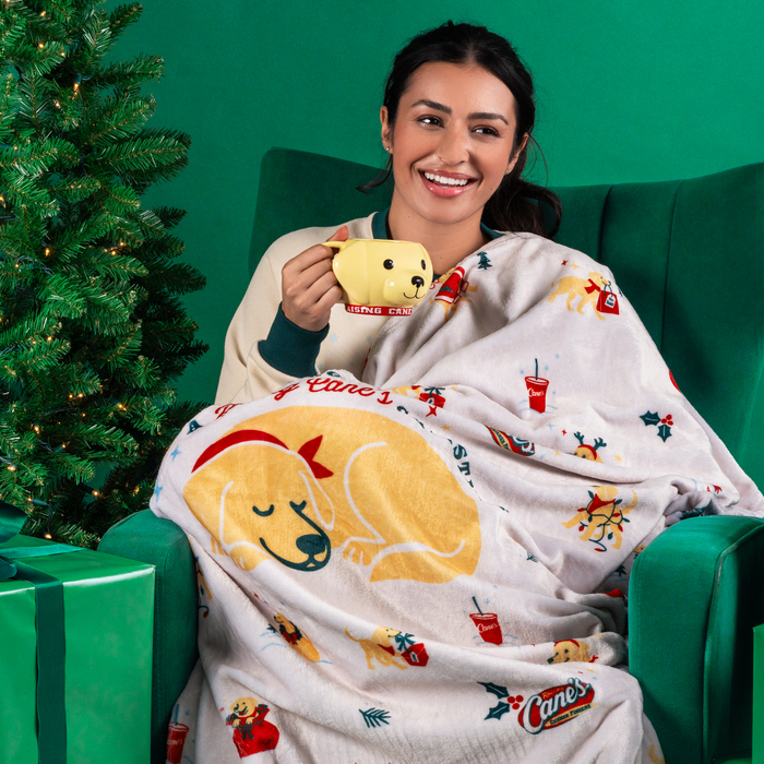Dreaming of a Raising Cane's Holiday Blanket