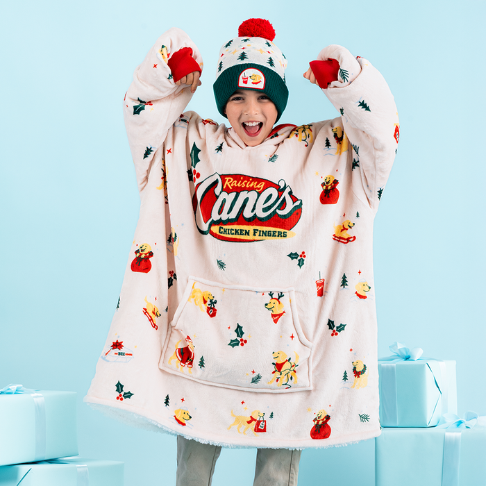 Dreaming of a Raising Cane's Holiday Wearable Blanket