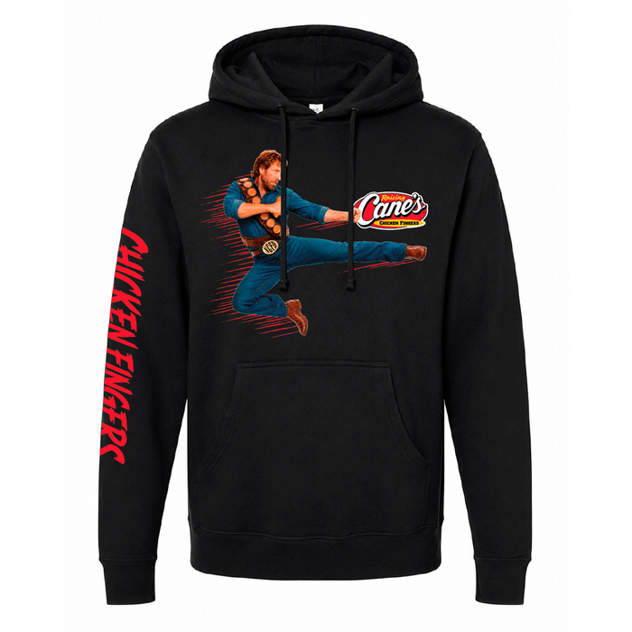 Chuck Norris x Raising Cane's Black Hooded Sweatshirt - Expected to ship by OCT. 15