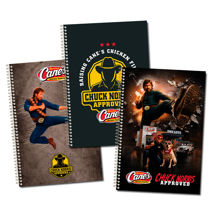 Chuck Norris x Raising Cane's Spiral Notebook Set - Expected to ship by OCT. 15