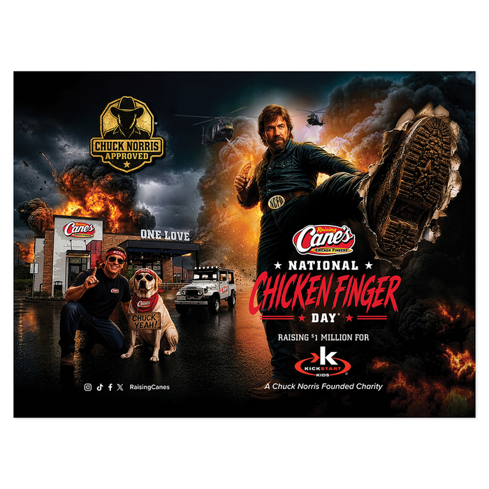 Chuck Norris x Raising Cane's Poster - Expected to ship by OCT. 15
