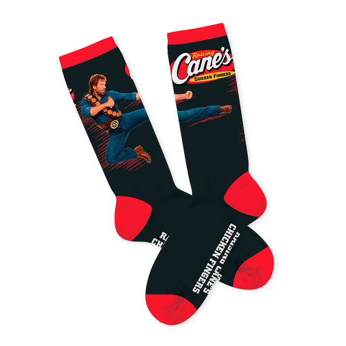 Chuck Norris x Raising Cane's Black Socks - Expected to ship by OCT. 15