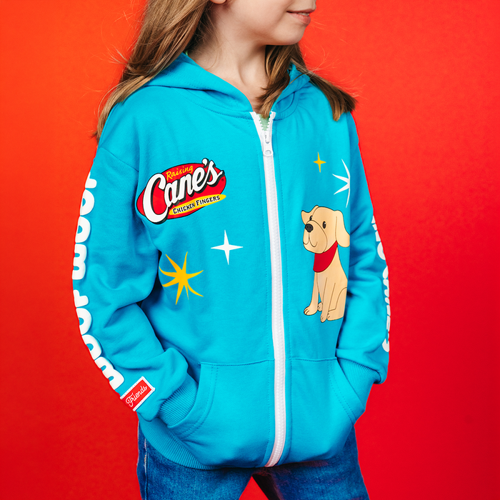 Raising Cane's Youth Zip Hooded Sweatshirt