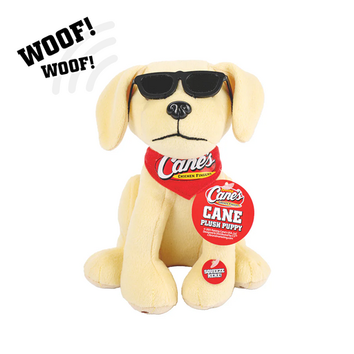 Barking Cane Plush Puppy