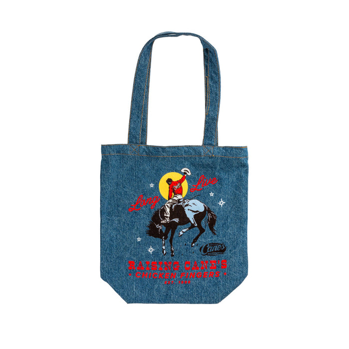 Bronco Rider Denim Tote