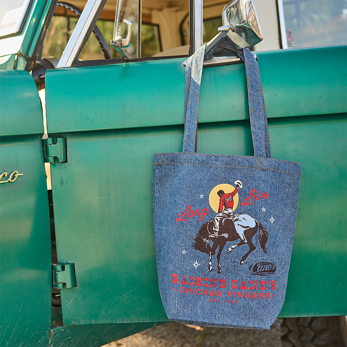 Bronco Rider Denim Tote