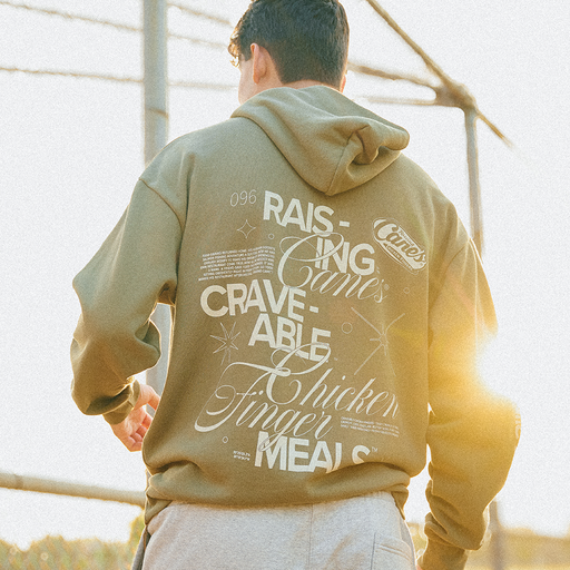 Back view of CRAVE-able Hooded Sweatshirt on model