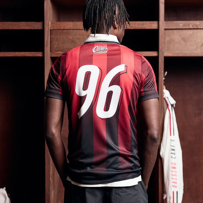 サッカーシャツ レッド ブラック 赤黒 Cane's FC Soccer Jersey — Raising Cane's
