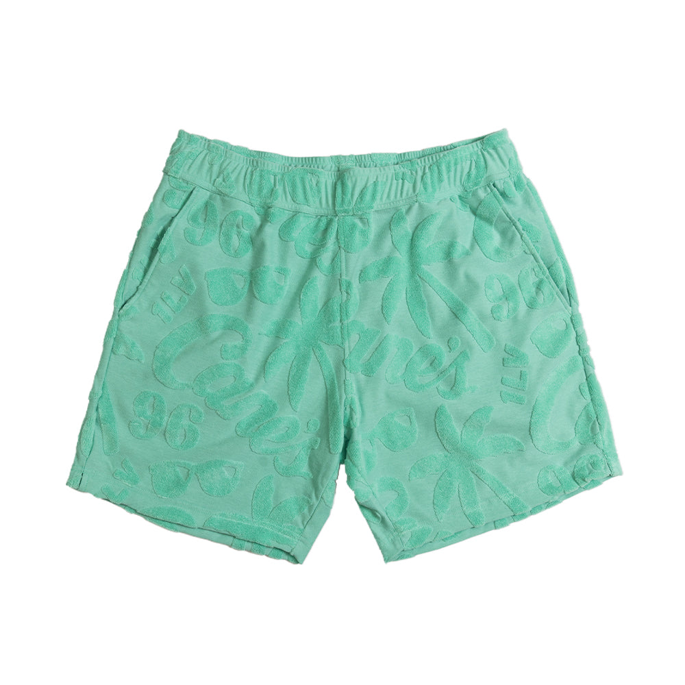 関税/送料込★Rest&Recreation★TERRY MINI SHORTS Cane's Road Trip Terry Resort Shorts — Raising Cane's