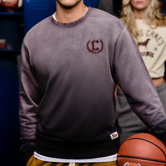 Cane's Crest Lightweight Crewneck on model