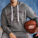 Cane's Crest Lightweight Hooded Sweatshirt on model