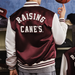 Back of Cane's Heritage Raglan Jacket on model