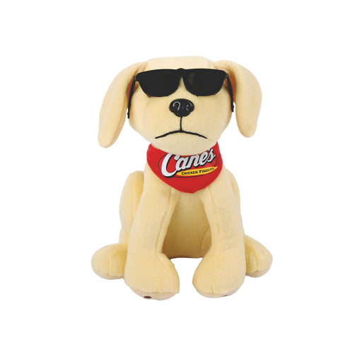Cool Cane Plush Puppy with Plastic Sunglasses front view