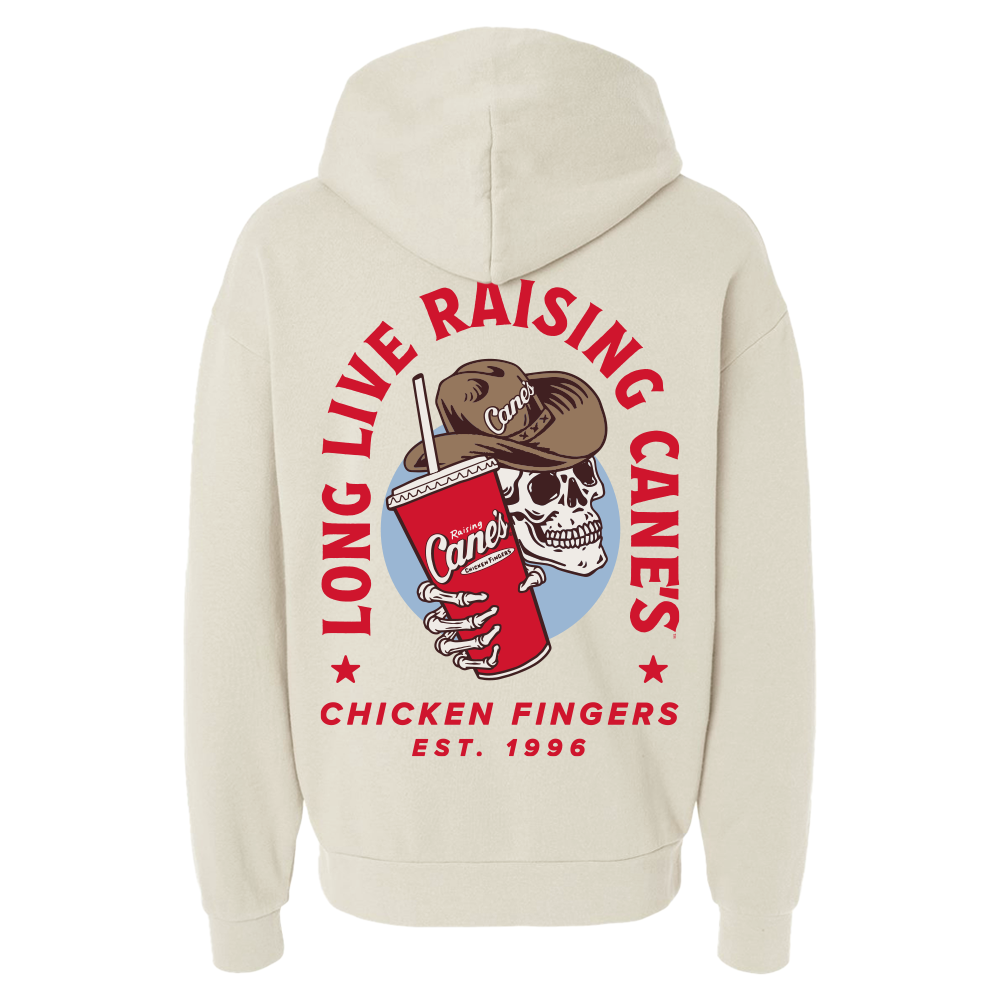 Raising Cane's Skull Hooded Sweatshirt Raising Cane's Crew Hoodie