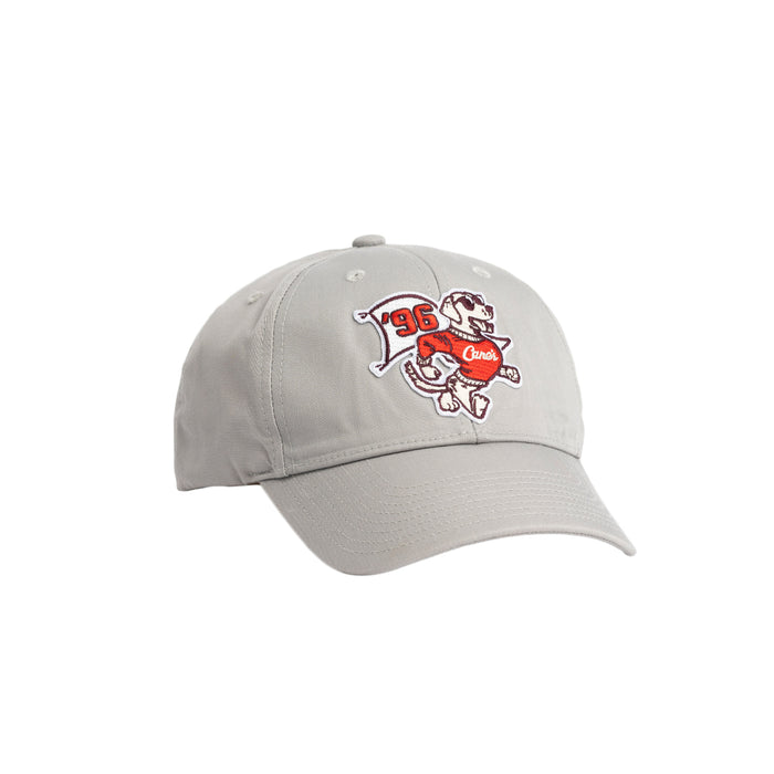 Front of Varsity Cane Dad Hat in color Silver