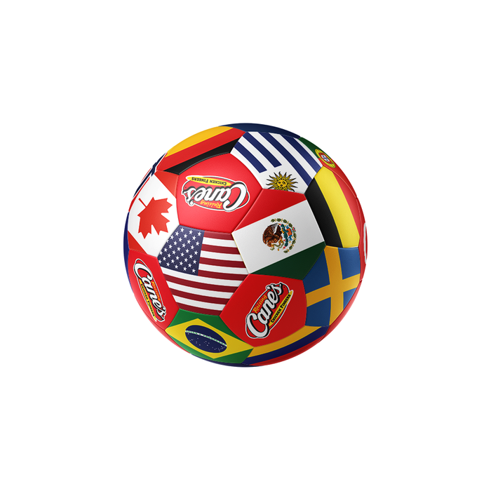 Raising Cane's Flag Soccer Ball