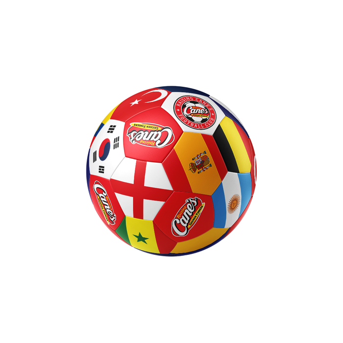 Raising Cane's Flag Soccer Ball