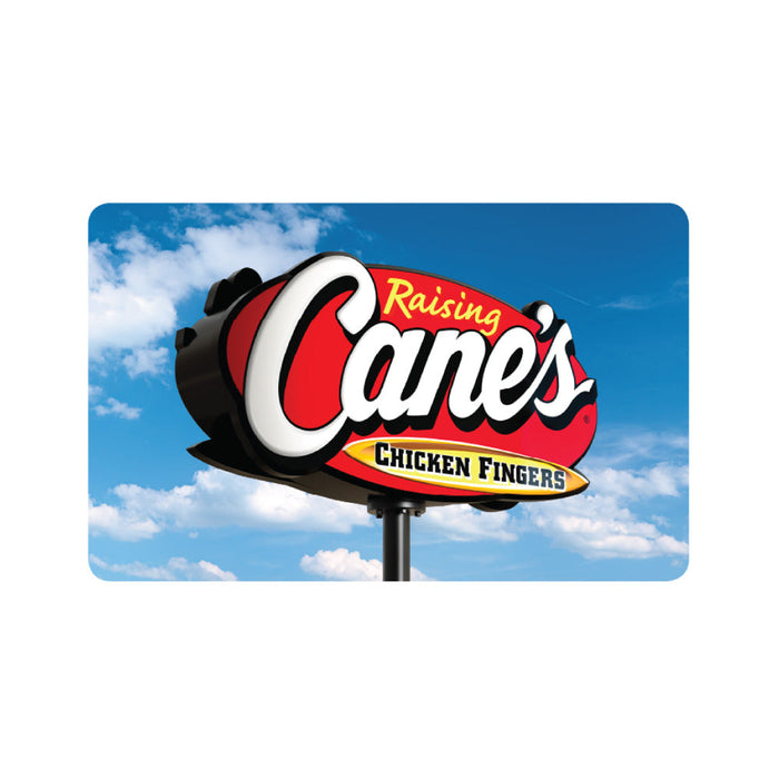 Raising Cane's Sign Gift Card
