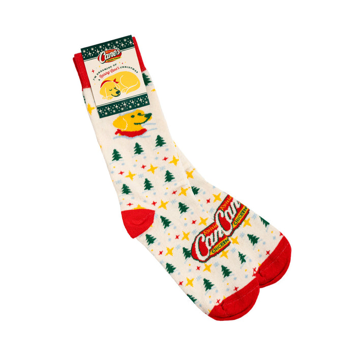 Dreaming of a Raising Cane's Holiday Socks