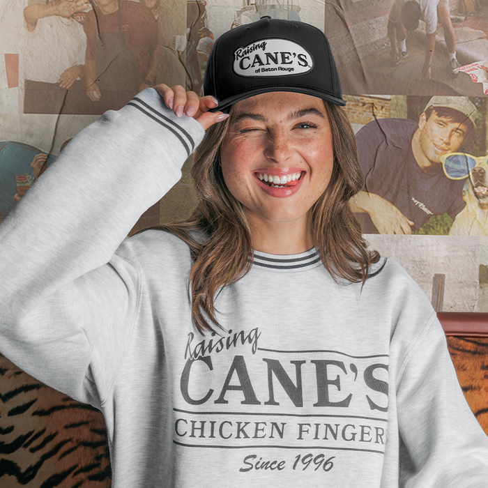 Raising Cane's Black Retro Logo Hat