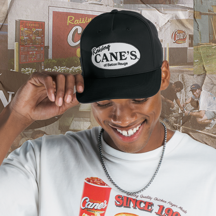 Raising Cane's Black Retro Logo Hat