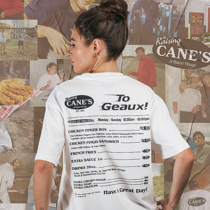 Raising Cane's Retro Menu T-Shirt