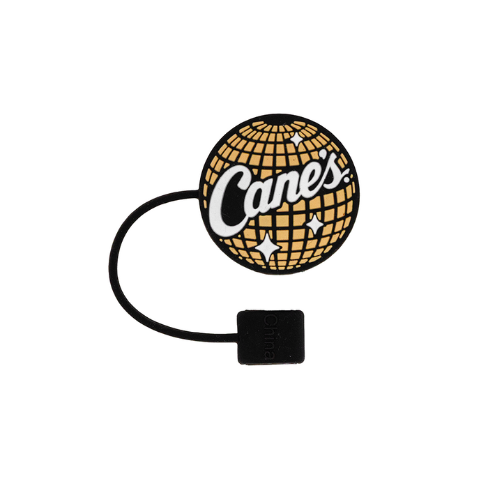 Cane's disco ball straw topper