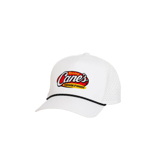 Front of White Perforated Rope Hat
