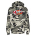 Snow Camo Hoodie (cream, gray and black) with Raising Cane's logo in the center of the chest