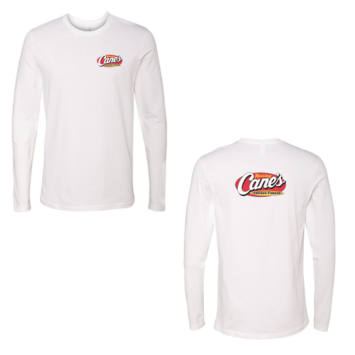 Perfect Long Sleeve Tee Front and Back in White