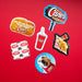 6 larger sicker decals: Toast, Drink, Takeout Box, Meal, Raising Cane's Sign and Cane stickers 
