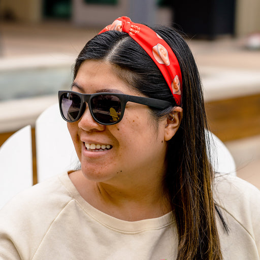 Cane's Sauce Headband on Model