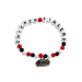 Beaded bracelet that says Chicken Fingers with logo dangle charm